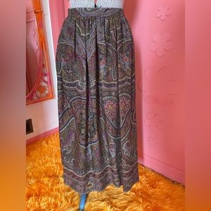 Vintage Linda Allard by Ellen Tracy Paisley Midi Skirt